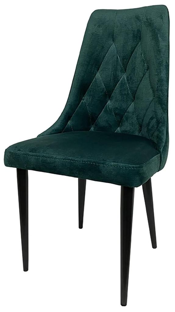 Čalúnená stolička MILA  velvet Farba: Tmavo modrá