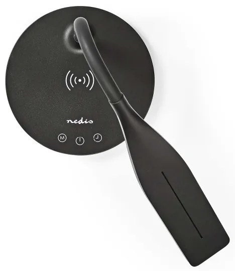 Nedis LTLGQ4M2BK - Stm. lampa s bezdr. nabíjaním Qi LED/5,5W/230V 2700-6500K