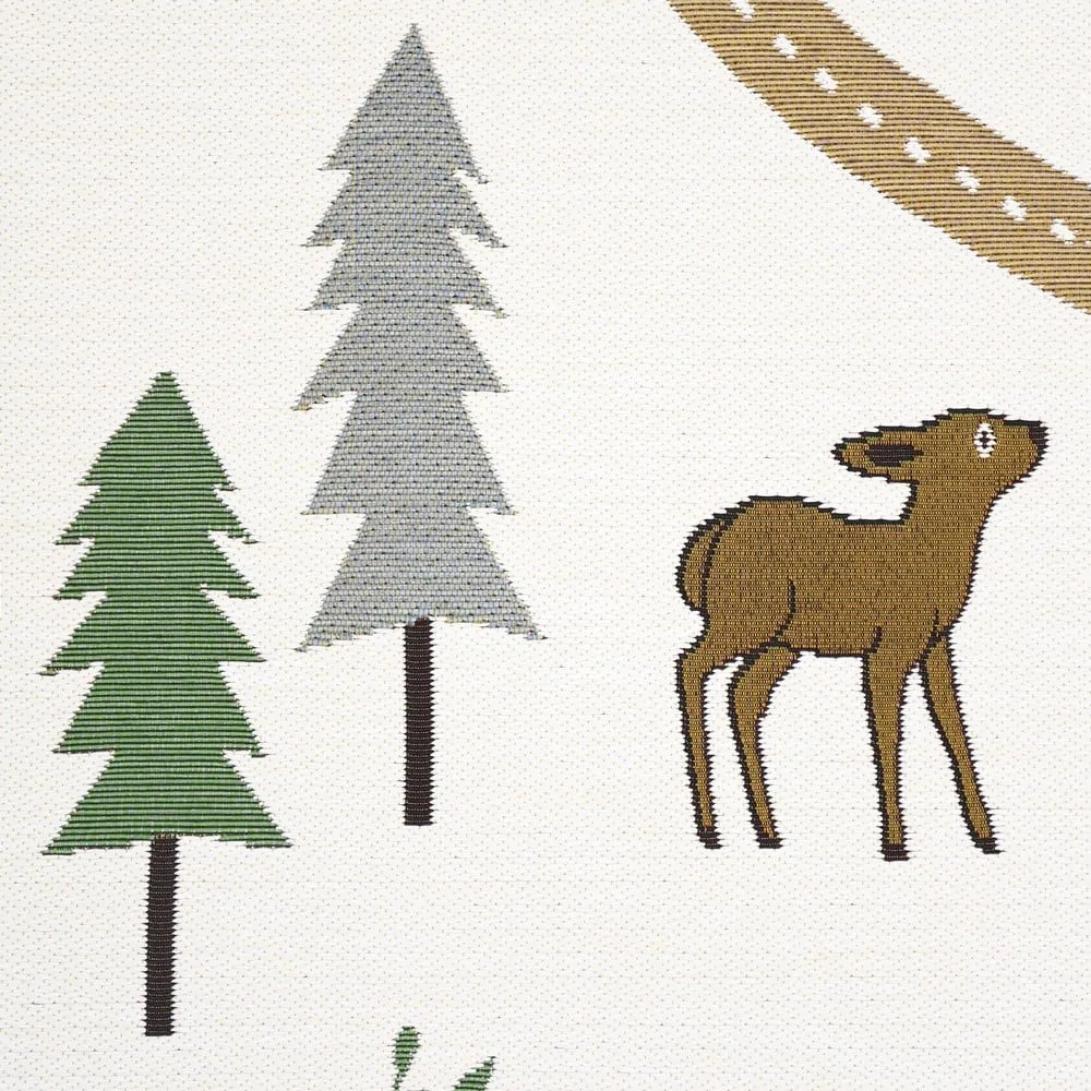 Krémovobiely detský hrací koberec 123x180 cm Little Forest – Nattiot