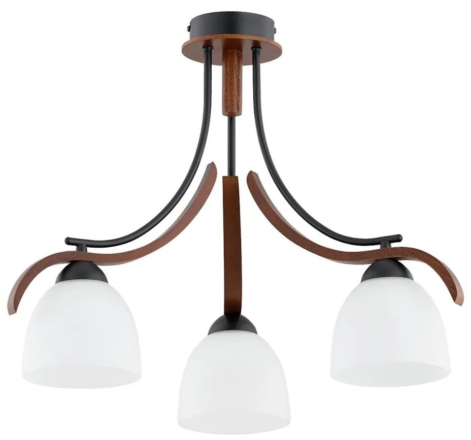 Prisadený luster BAFIA 3xE27/15W/230V hnedá