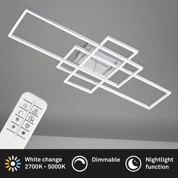 Brilo - LED Stmievateľný prisadený luster FRAME LED/51W/230V chróm + DO