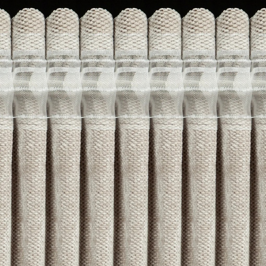 EUROFIRANY ZATEMŇOVACÍ ZÁVES NA PÁSKE NESKA 140X270 CM SVETLOBÉŽOVÁ