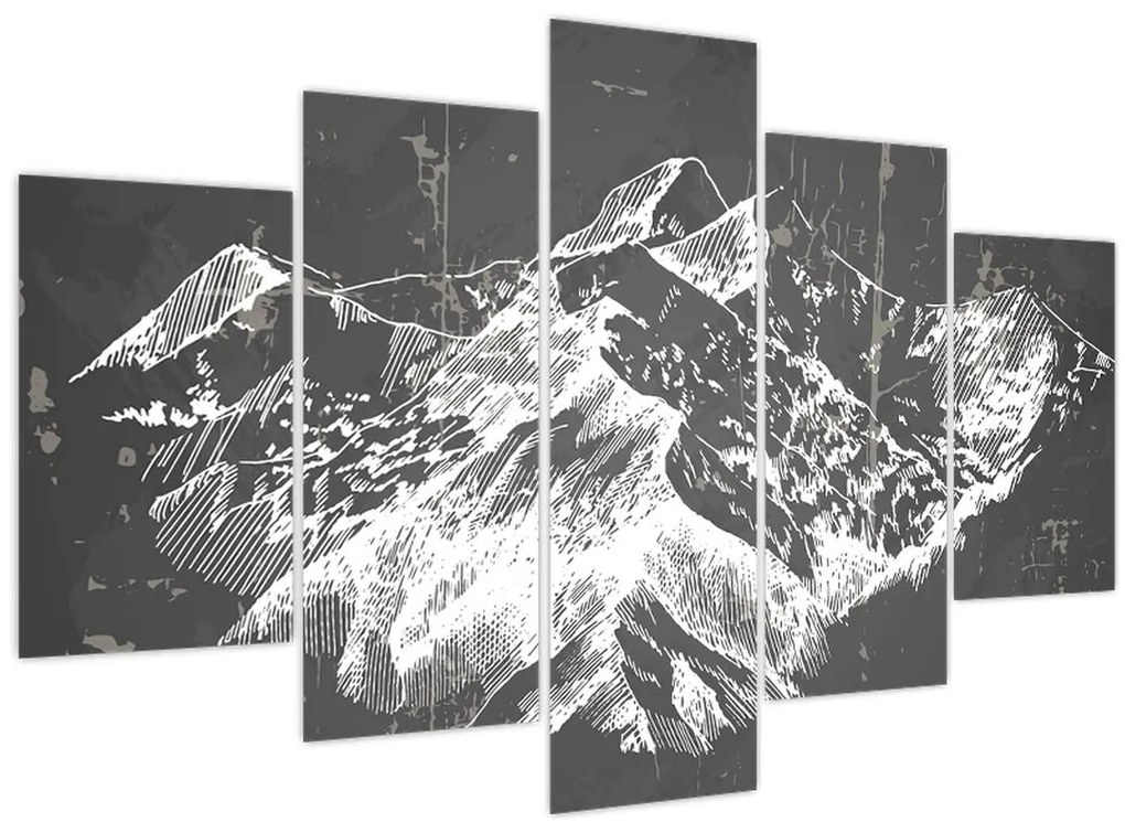 Obraz - Ilustrácie hôr (150x105 cm)