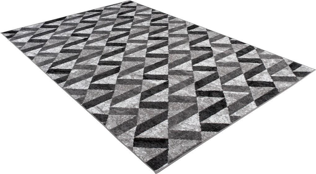 TA Koberec Q544D WHITE MAYA PP EYM Sivý Obdĺžnikový Rozmer: 180x250 cm