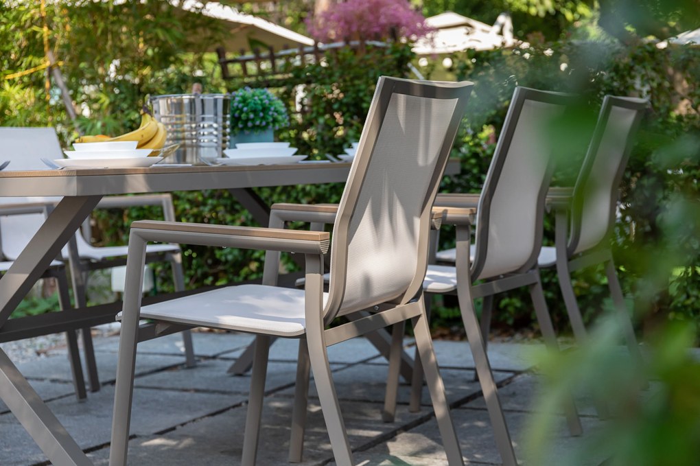 Doppler MERAN set - záhradná 7-dielna jedálenská súprava