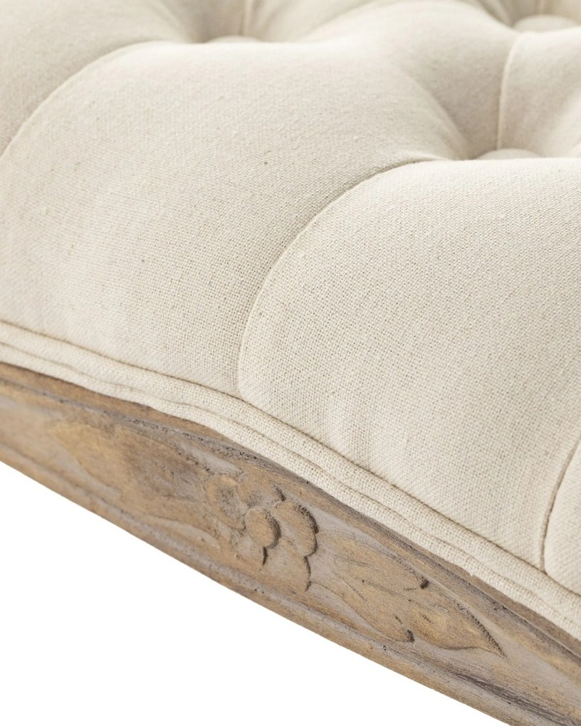 Lavička Isacco cream 114 x 38 x 48 cm: