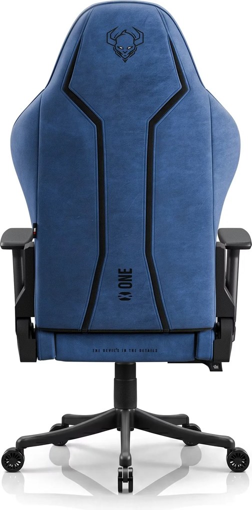 Herné kreslo z látkovým poťahom Small Size, čierny-modrý: Diablo X-One 2.0 Night Blue