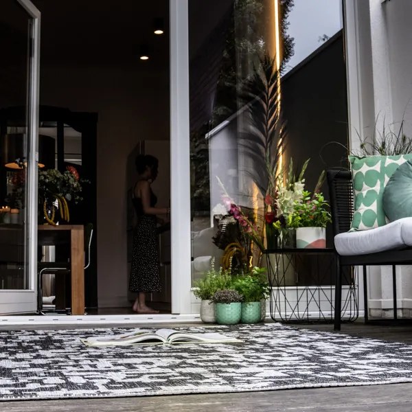 Obsession, Kusový koberec My Tallinn 542 Grey - na von aj na doma, 120x170, šedá, chodba / predsieň