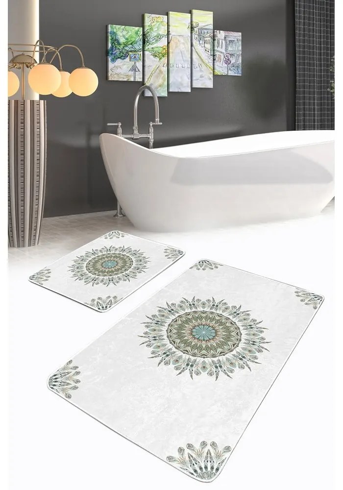Biele kúpeľňové predložky v súprave 2 ks 60x100 cm – Mila Home