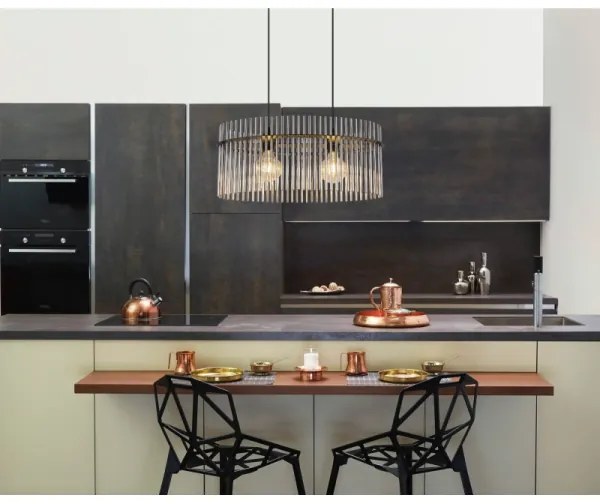 Globo 15698H3 - Luster na lanku GORLEY 2xE27/60W/230V čierna