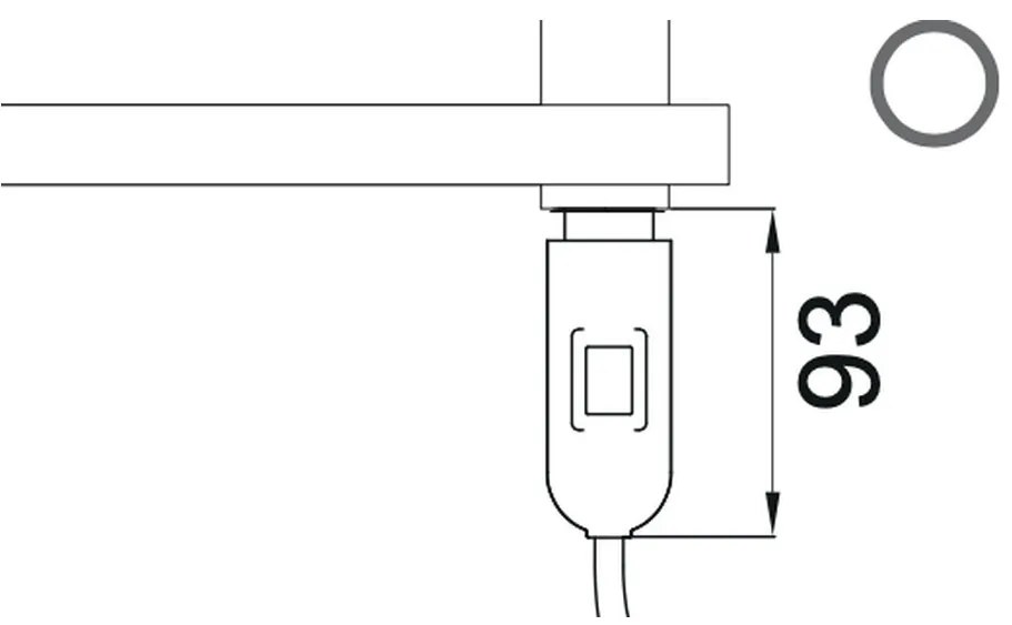Cordivari Alessandra Electric - Radiátor 1300x530 mm s ručným zapnutím/vypnutím, leštená nerez 3581680400005