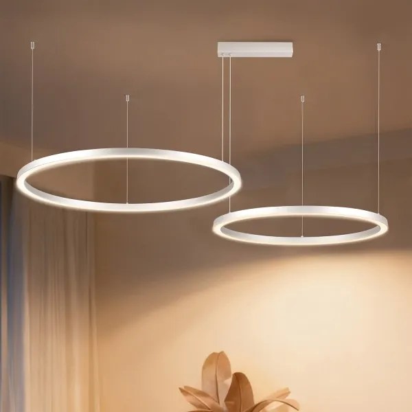 Brilagi - LED stmievateľný luster na lanku PORTOFINO LED/98W/230V strieborná + DO