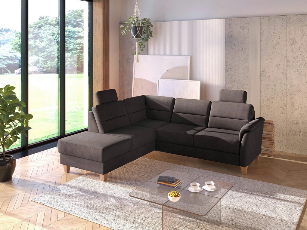 XXXLutz ROHOVÁ SEDAČKA, textil, tmavohnedá Sit & More - Sedačky - 000144019757