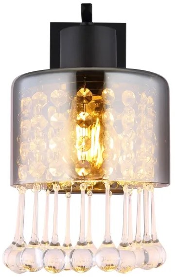 Globo 15884W - Nástenná lampa HENDRY 1xE27/60W/230V čierna