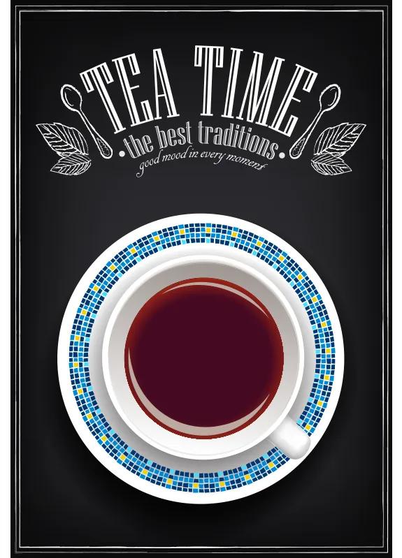 Ceduľa Vintage - Tea Time