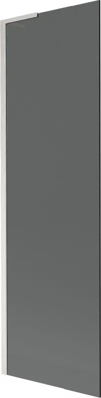 Mexen Next L, 1-krídlová vaňová zástena 60 x 150 cm, 6mm šedé sklo, 6mm číre sklo, profil brúsená oceľ, 895-060-000-03-40-97