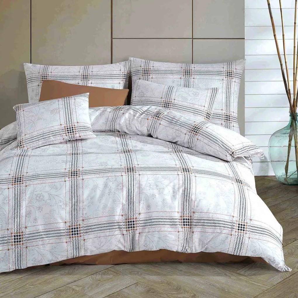 RENFORCÉ OBLIEČKY QUATRE EXCLUSIVE 200X220 CM, 2 KS 70X80 CM VZOROVANÉ