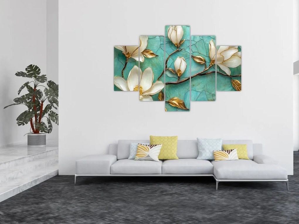 Obraz - 3D magnólia (150x105 cm)