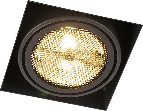 Zápustený reflektor čierny GU10 AR111 bez rámu - Oneon Honey