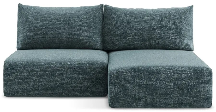 Tyrkysovomodrá rozkladacia/s úložným priestorom rohová pohovka (pravý roh) Kalena – Makamii