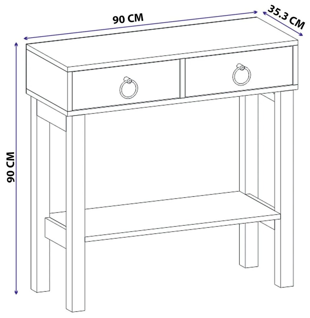 Konzolový stolík Sitona (biela) . Vlastná spoľahlivá doprava až k Vám domov. 1094816