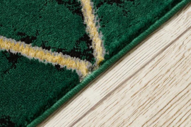 Behúň EMERALD exkluzívny 1014 glamour, styl kocka zelený/zlatý