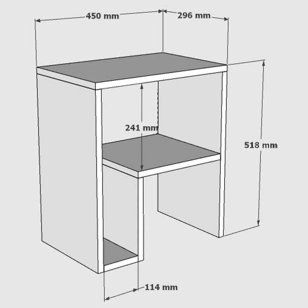 Odkladací stolík Yepa Sapphire Oak