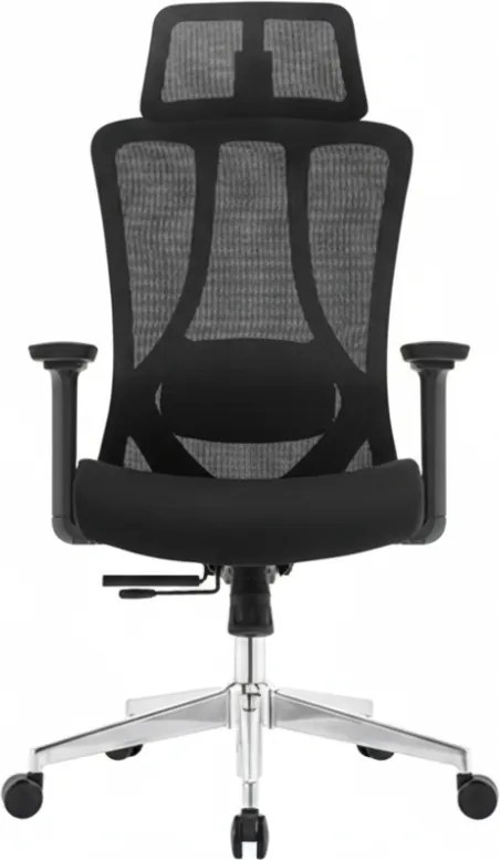 Kancelárska ergonomická stolička Neoseat TIYA — sieť / látka, čierna, nosnosť 150 kg