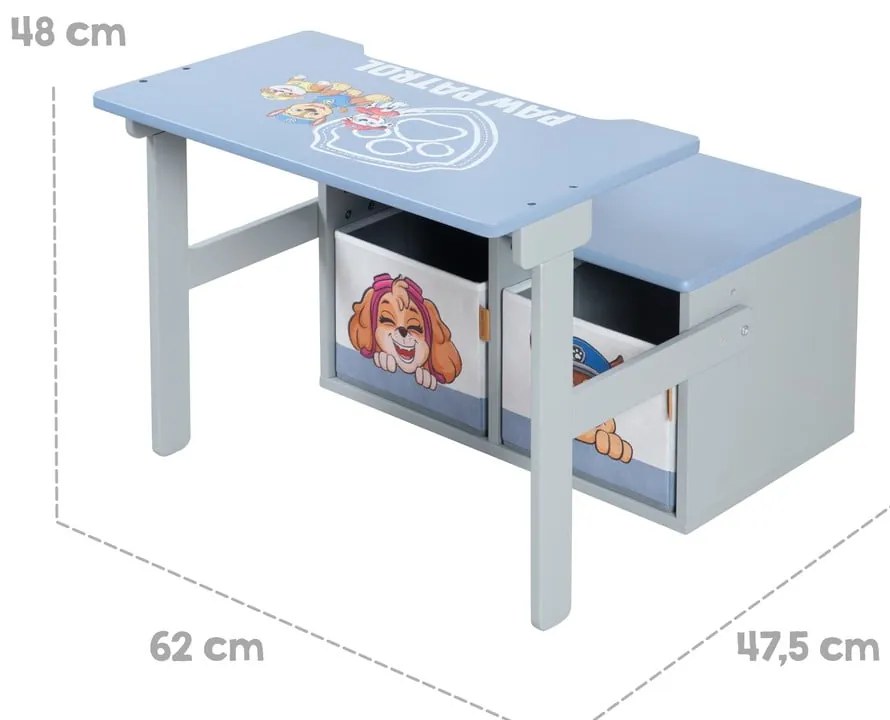 Modrá detská lavica Paw Patrol – Roba