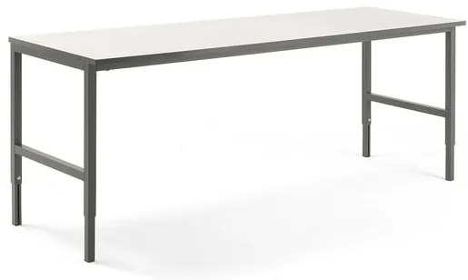 Dielenský stôl CARGO, 2400x750 mm, biela / šedá