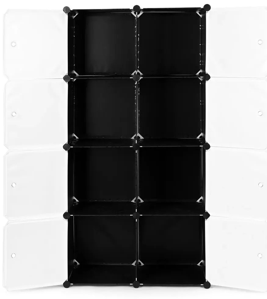 Hogler 3415 Variabilný policový systém 8 políc, 140 x 74 x 47 cm, čierna