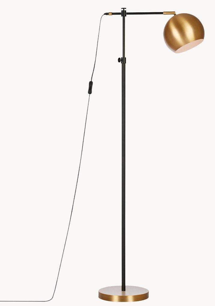 Výškovo nastaviteľná malá kovová lampa na čítanie Chester