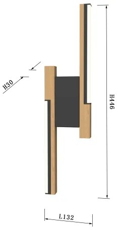 Wofi 4031-206- LED stlmiteľné nástenné svietidlo PALERMO 11W/230V kaučukovník