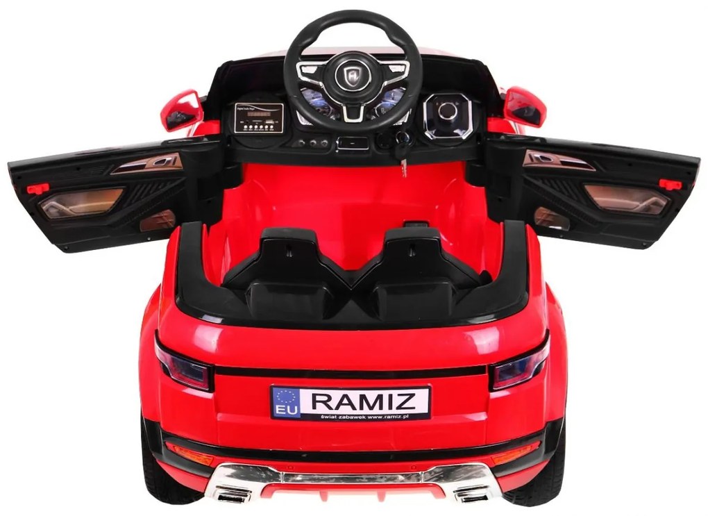 RAMIZ ELEKTRICKÉ AUTÍČKO RAPID RACER - NELAKOVANÉ - ČERVENÉ - 2 x 12V/30W/16000RPM - 2 x 6V/4.5Ah - 2023