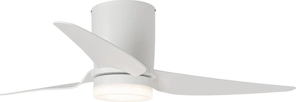 Stropný ventilátor biely 123 cm vrátane LED stmievateľný s diaľkovým ovládaním - Patty