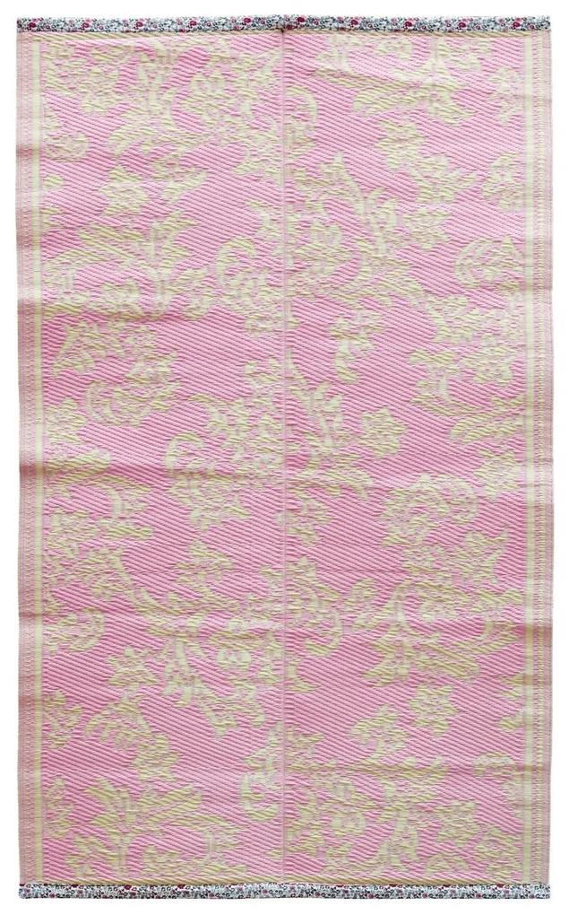 rice Vonkajší koberec Bubblegum Pink and Creme 150x90 cm