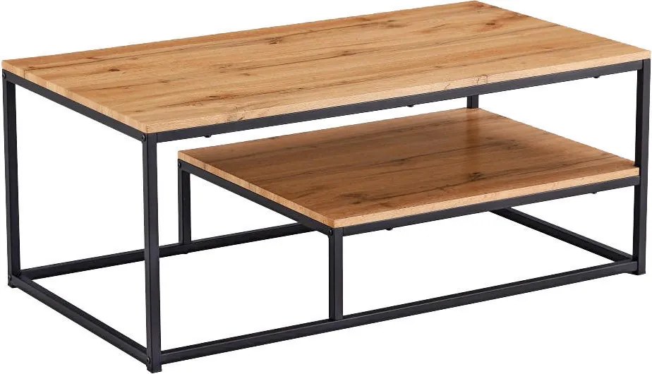 XXXLutz KONFERENČNÝ STOLÍK, čierna, farba duba, kov, kompozitné drevo, 110/45/60 cm Ti'me - Stolíky do obývačky - 001088003701