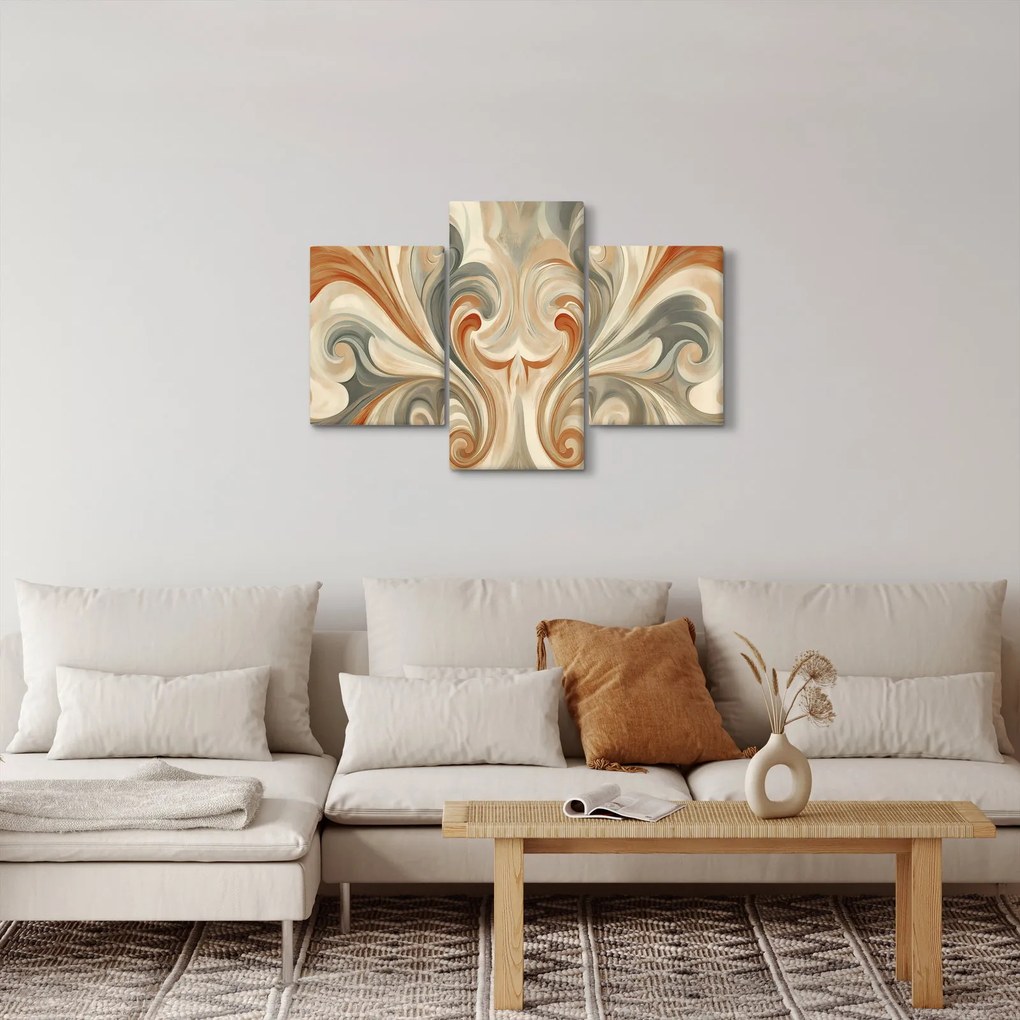 Obraz - Vír v zemitých farbách (90x60 cm)