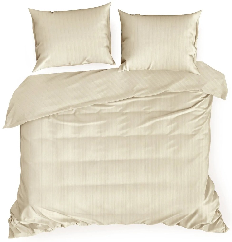 SATÉNOVÉ OBLIEČKY VERA 200X220 CM, 2 KS 70X80 CM KRÉMOVÉ