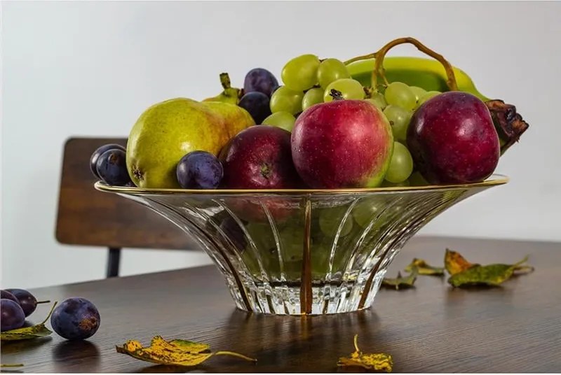 KRIŠTÁĽOVÁ MISA BOHEMIA PRESTIGE TIMELESS GOLD 320MM