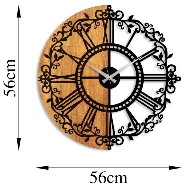 Nástenné hodiny pr. 56 cm 1xAA drevo/kov