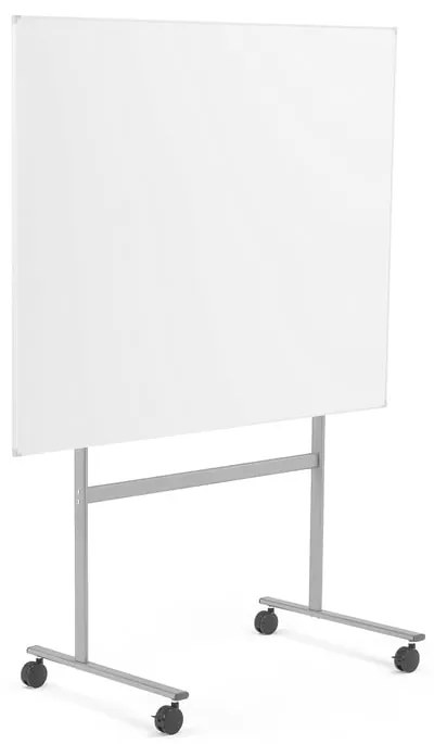 Biela magnetická tabuľa s kolieskami DORIS, 1505x1205 mm