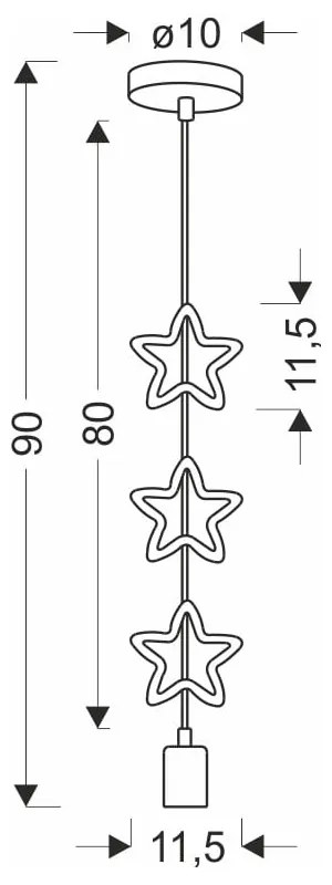 Detské svietidlo s kovovým tienidlom Single - Candellux Lighting
