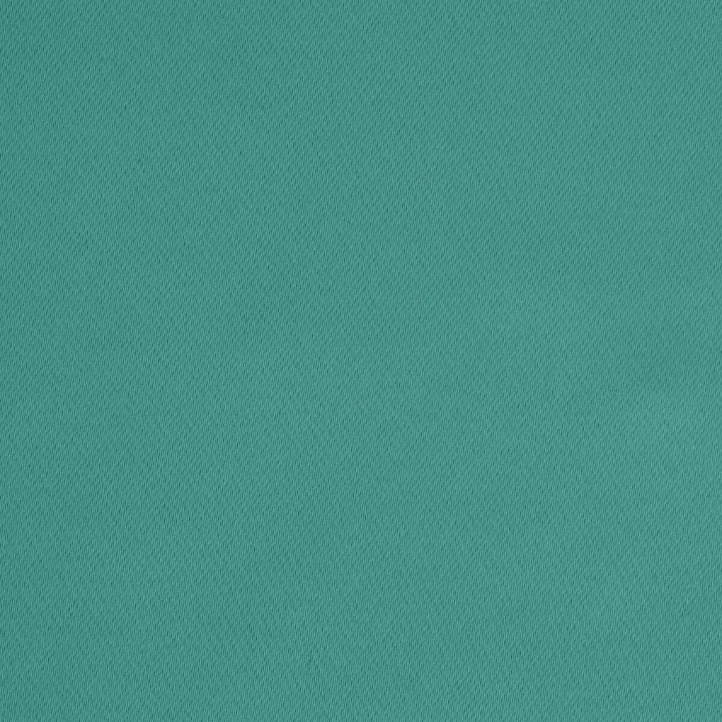 Tyrkysovo zelené jednofarebné závesy na kruhy 140x250 cm