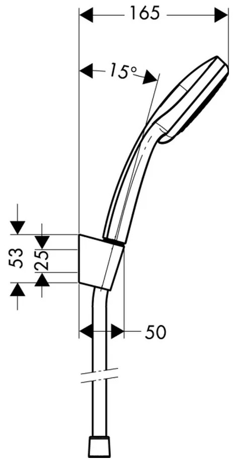Hansgrohe Croma 100, sprchový set Vario s hadicou 1600 mm, chrómová, HAN-27594000