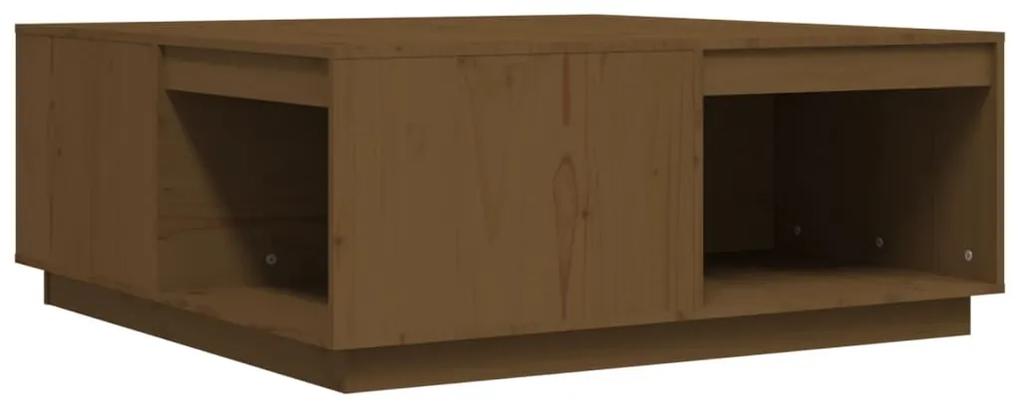 vidaXL Konferenčný stolík medovohnedý 100x101x40,5 cm borovicový masív