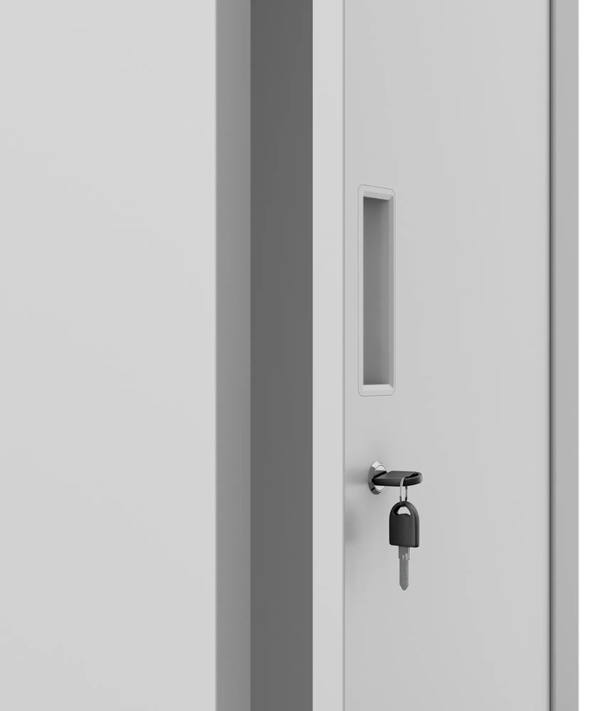 Pracovná kovová skriňa BHP sivá: KACPER II 1 Plus