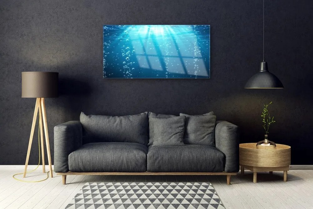 Obraz na skle Voda umenie 140x70 cm