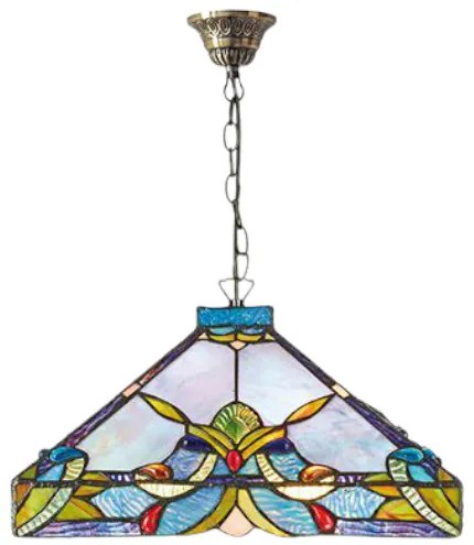 Tiffany vitráž luster BLUE Ø36 2*E27