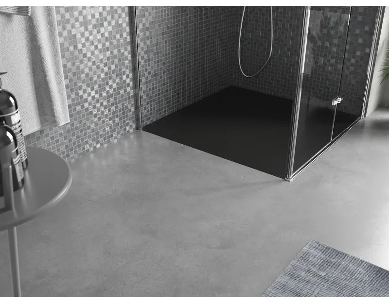 Mexen Amon, SMC štvorcová sprchová vanička 100 x 100 cm, čierna, 4F701010